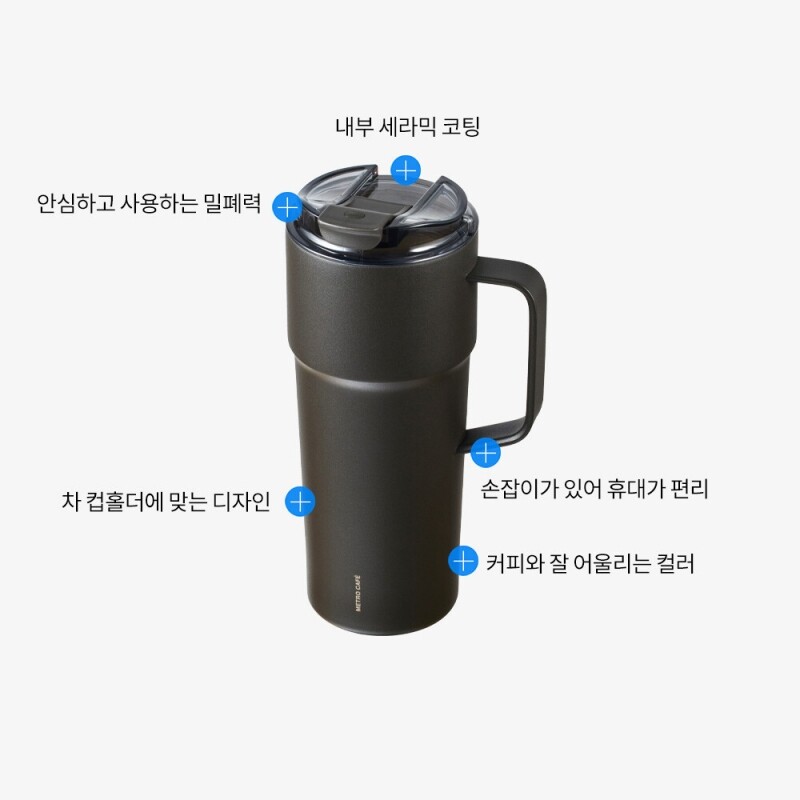 좋은 것을 담다 락앤락,메트로 카페 세라믹 텀블러 750ML