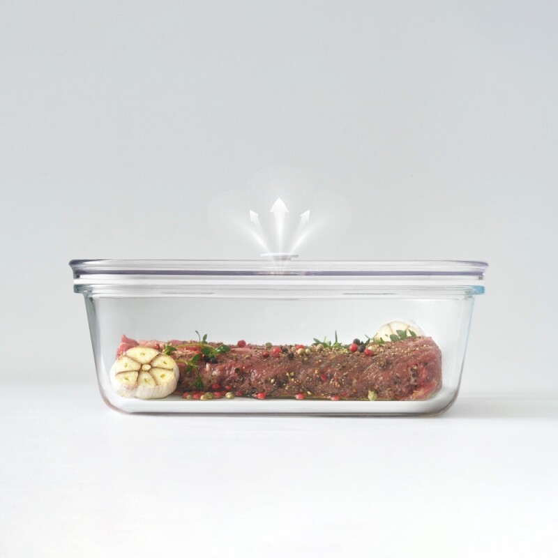 좋은 것을 담다 락앤락,프레쉬 마에스트로 진공용기 1.95L 직사각 (내열유리)