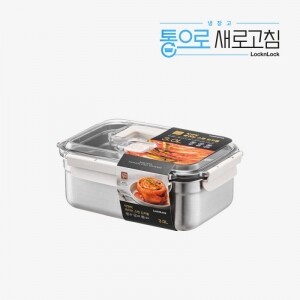 NEW 숨쉬는 스텐 김치통 직사각 3L