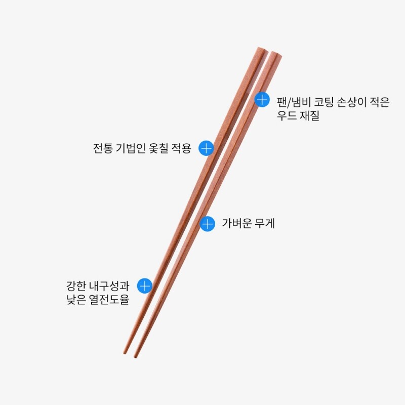 좋은 것을 담다 락앤락,옻칠 장미목 젓가락 2벌