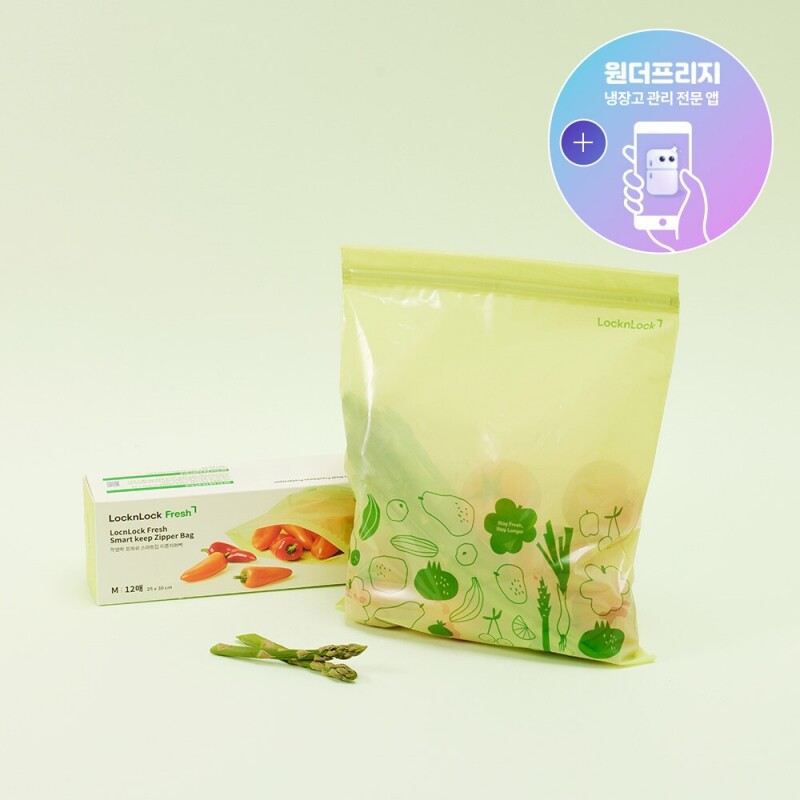 좋은 것을 담다 락앤락,스마트킵 프레쉬 이중지퍼백M 12매 (3L)