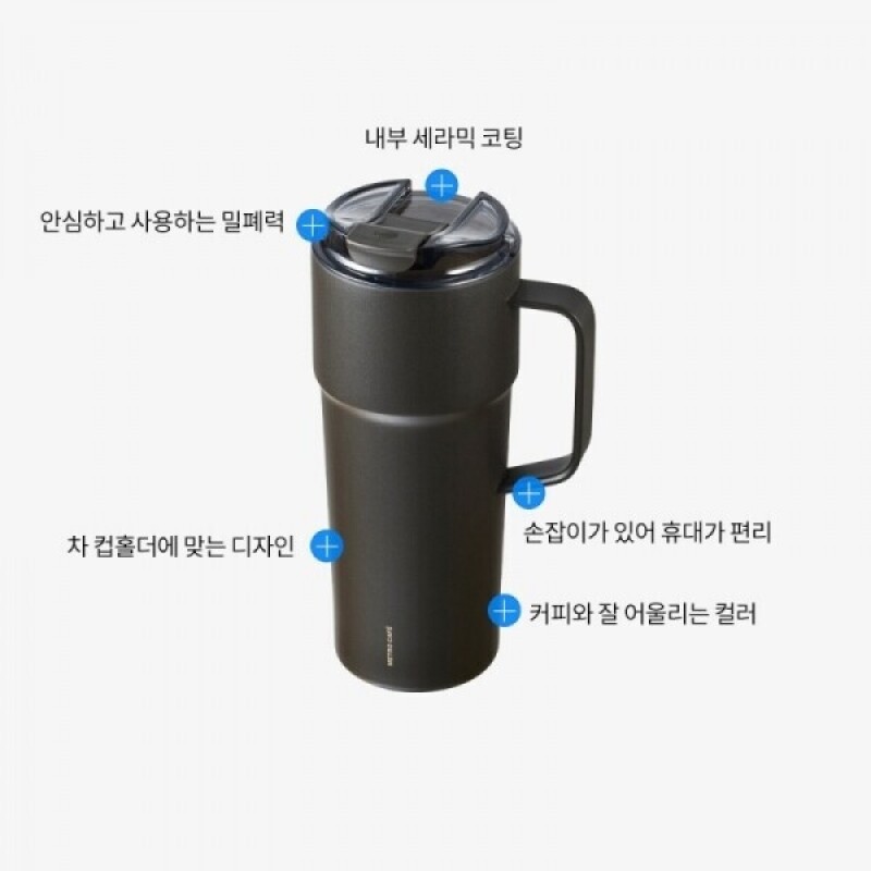좋은 것을 담다 락앤락,[락앤락몰 전용] 메트로 카페 세라믹 텀블러 750ML+뚜껑 세트