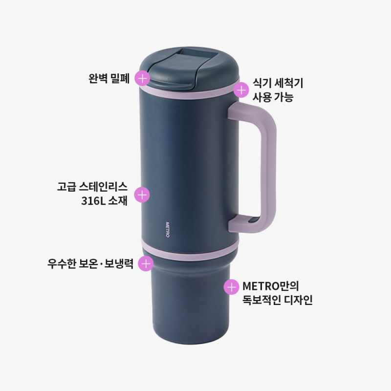 좋은 것을 담다 락앤락,메트로 퍼펙트씰 킹 텀블러 1100ml