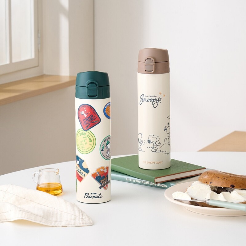 좋은 것을 담다 락앤락,스누피 원터치 슬림핏 텀블러 400ml