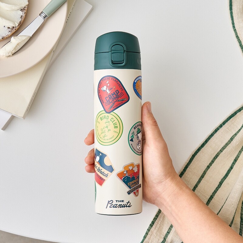 좋은 것을 담다 락앤락,스누피 원터치 슬림핏 텀블러 400ml