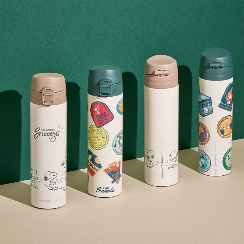 좋은 것을 담다 락앤락,스누피 원터치 슬림핏 텀블러 400ml