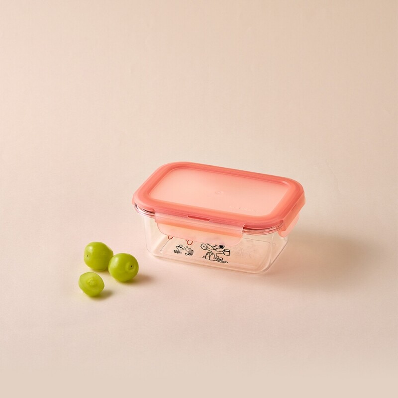 좋은 것을 담다 락앤락,스누피 사각 밀폐용기 460ml 직사각