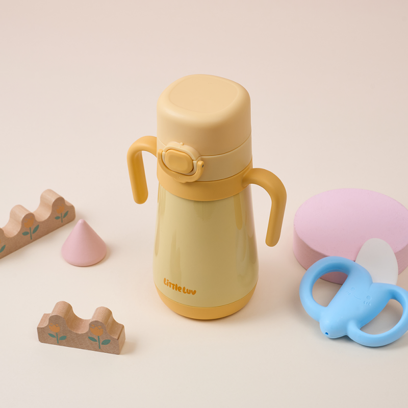 좋은 것을 담다 락앤락,리틀럽 원터치 스텐 양손 빨대컵 300ML