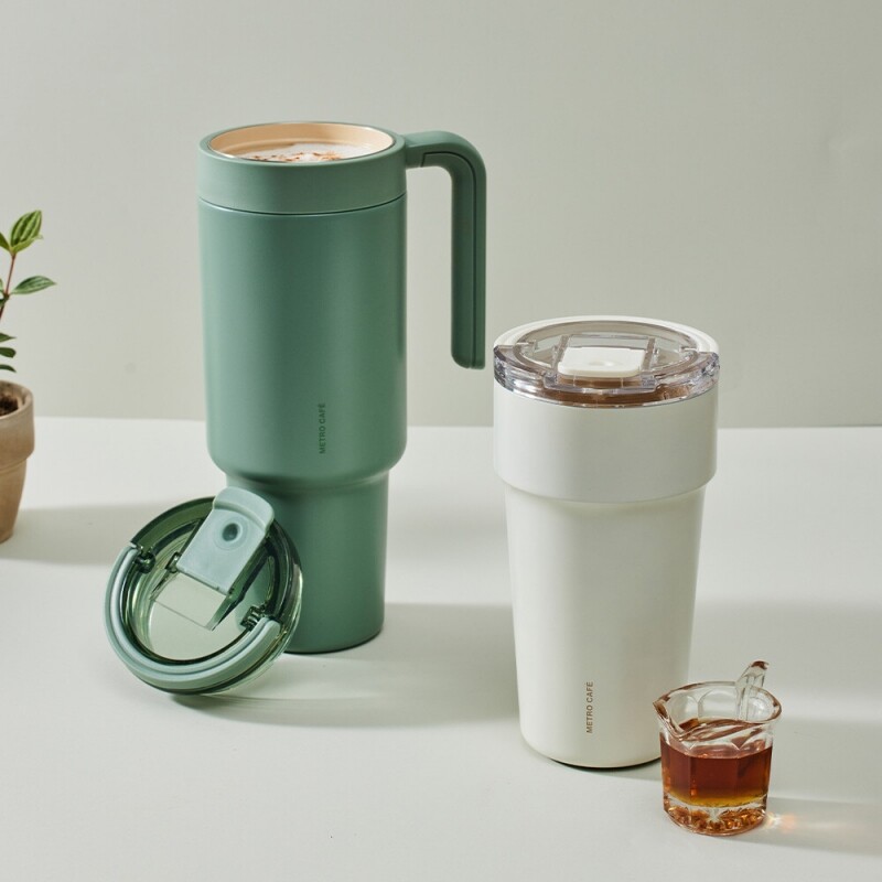 좋은 것을 담다 락앤락,메트로 카페 탑핸들 세라믹 텀블러 900ml