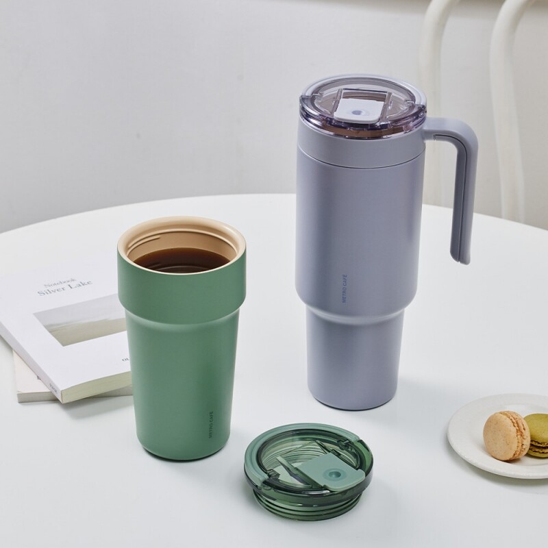 좋은 것을 담다 락앤락,메트로 카페 탑핸들 세라믹 텀블러 900ml