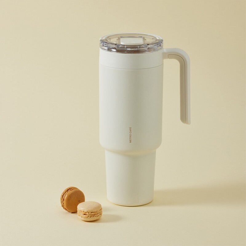 좋은 것을 담다 락앤락,메트로 카페 듀얼핸들 세라믹 텀블러 1.2L