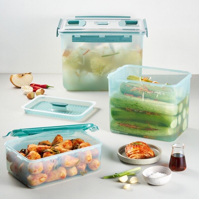 좋은 것을 담다 락앤락,프레쉬 김치통 원핸들 세트D (2.6L*2P & 4.5L*2P)