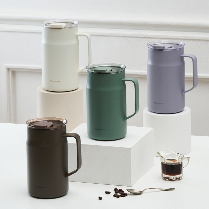 좋은 것을 담다 락앤락,메트로 카페 머그 세라믹 텀블러 600ml