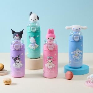 스쿨핏 산리오캐릭터즈 원터치 피규어 텀블러 320ml